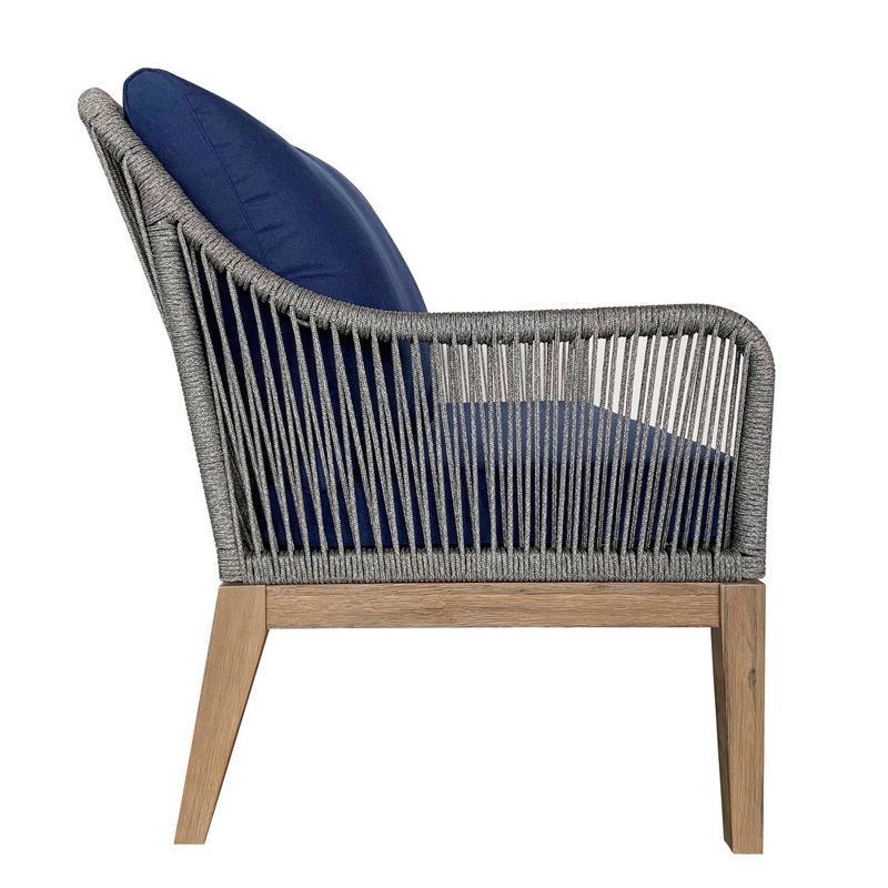 4pc Outdoor Conversation Set with Cushions - Navy - TK Classics