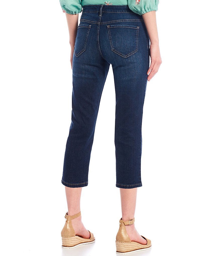 Code Bleu Petite Size Classic Straight Leg Cropped Capri Jeans