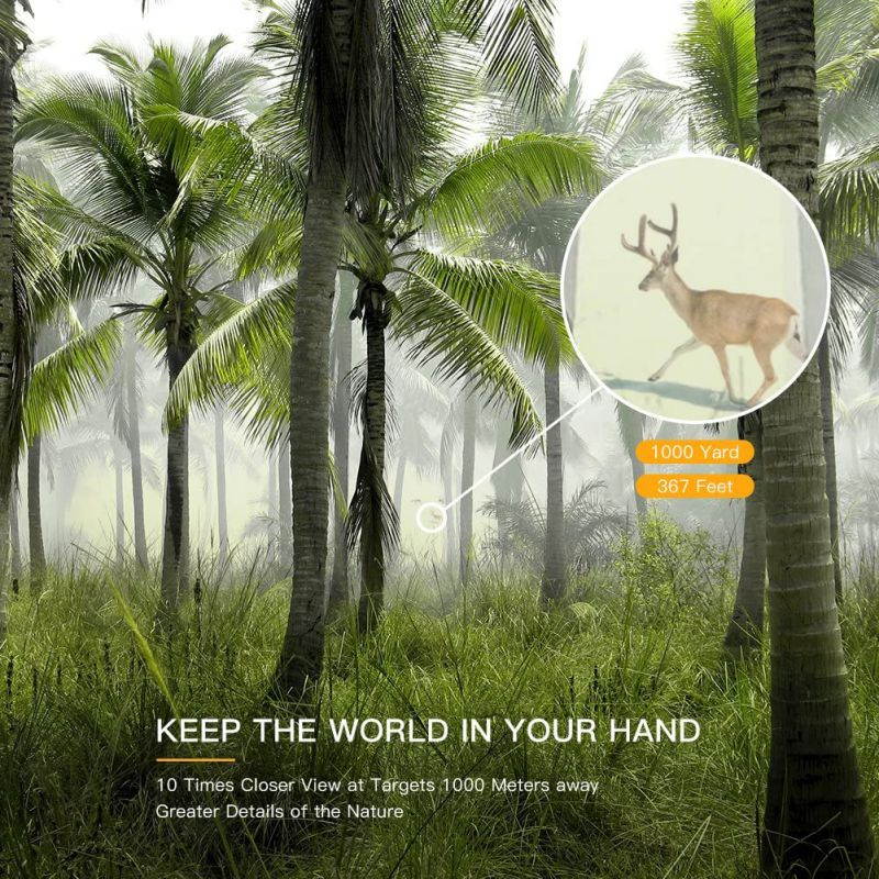 10X42 HD binoculars for adult low-light night vision, compact binoculars for bird watching, hunting, sporting events, travel, adventure and concerts, FMC lens (with smartphone adapter)