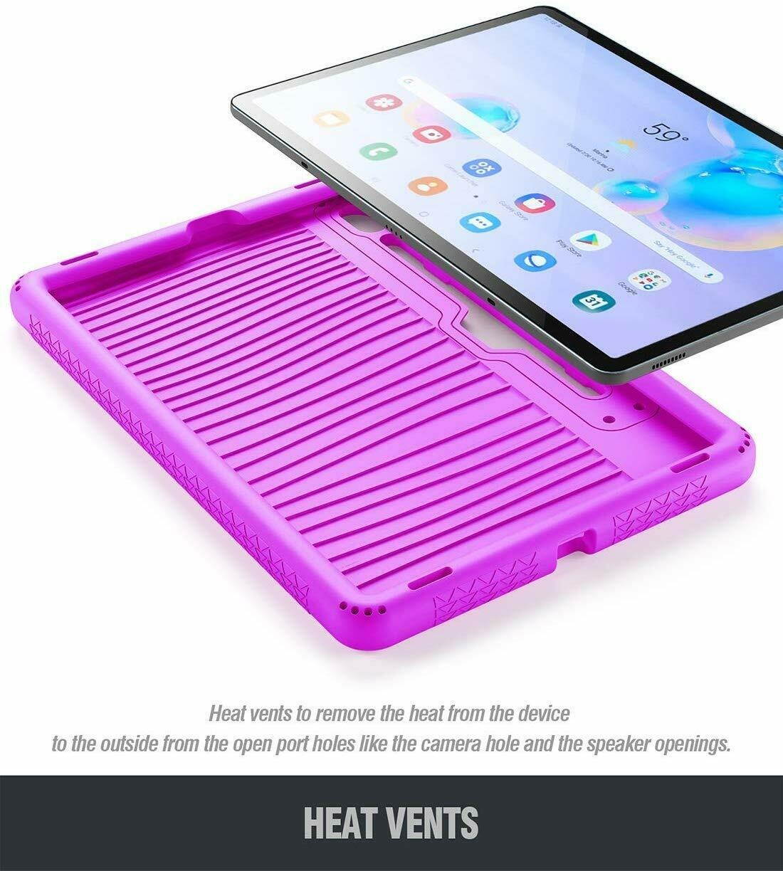For Galaxy Tab S6 (2019) Tablet Case Silicone Cover w/ Drop Protection Purple