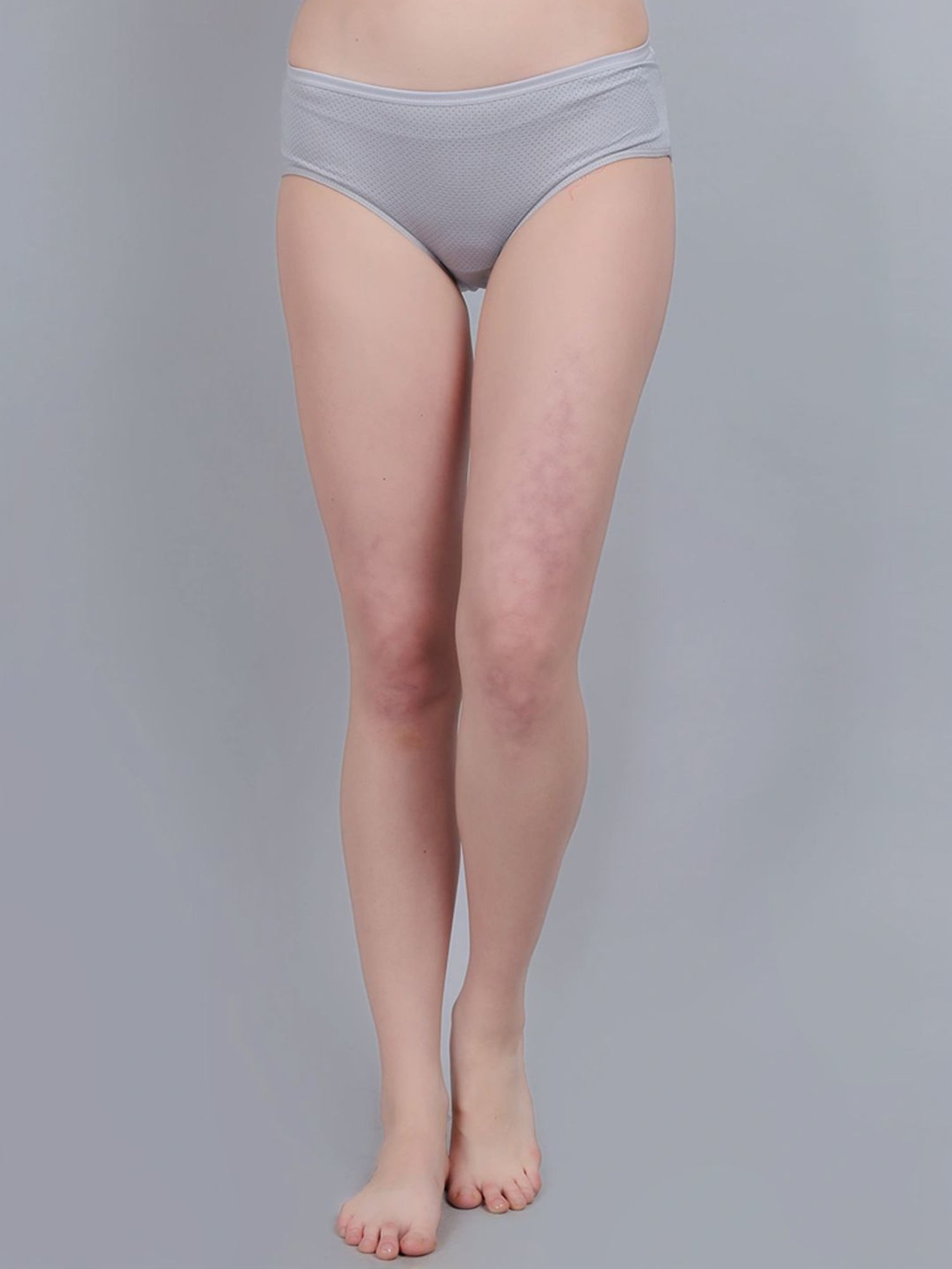 mod & shy Grey Cotton Hipster Panty
