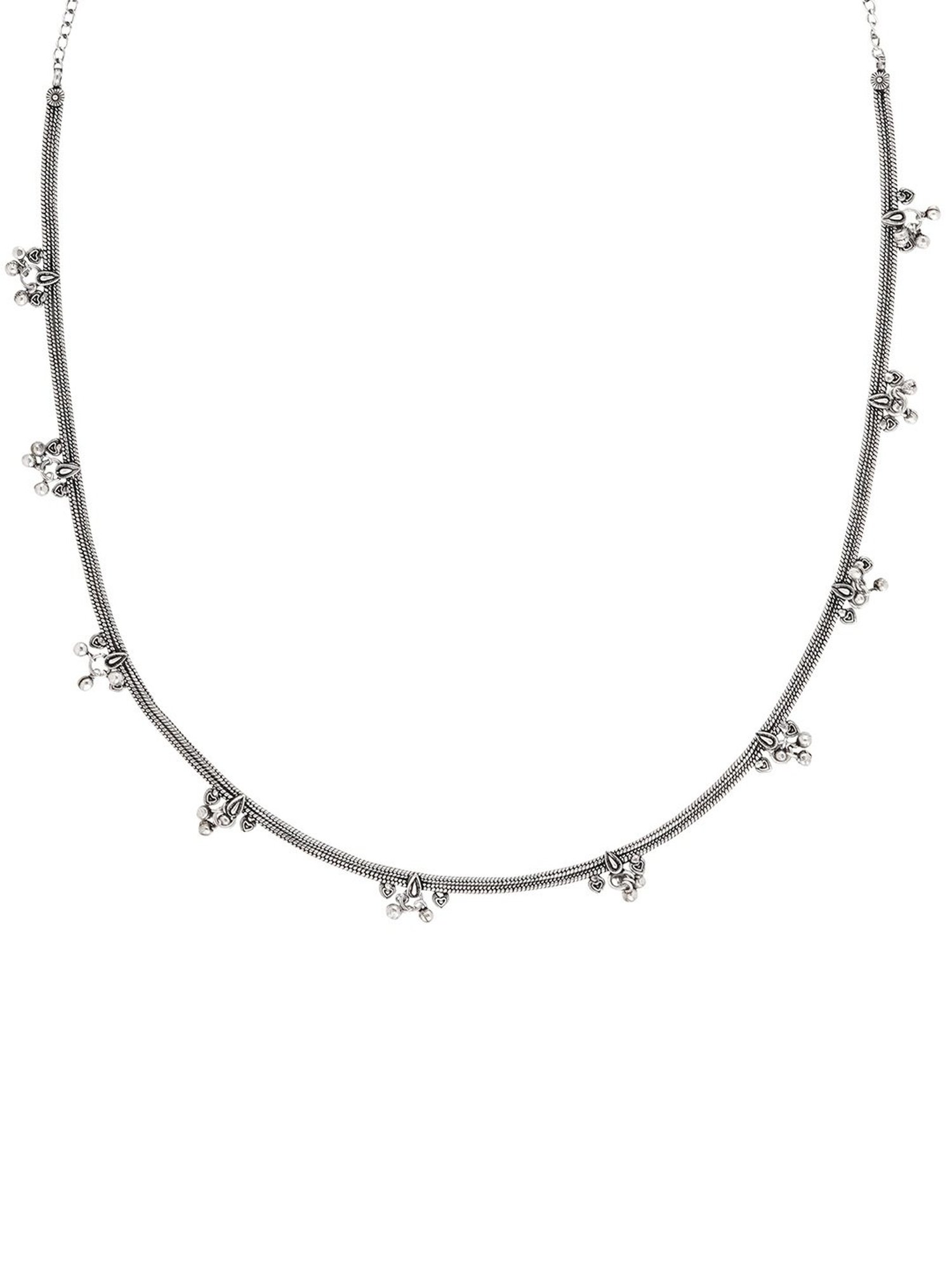 Teejh Menaka Ghungroo Silver Waistband for Women