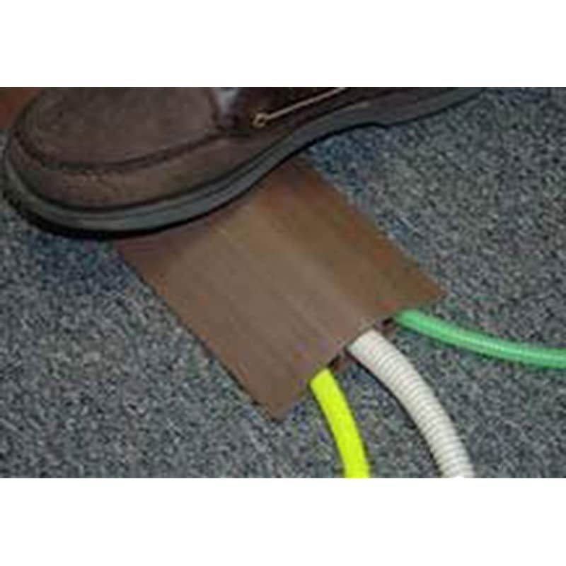 D2 Rubber Duct Cord Cover 10 Feet Black Floor Cable Protector