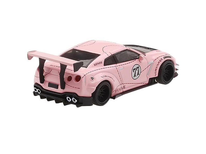 Nissan GT-R (R35) #77 Pink Pig Type 2 LB Works "LibertyWalk" Ltd Ed 3600 pcs 1/64 Diecast Car by True Scale Miniatures