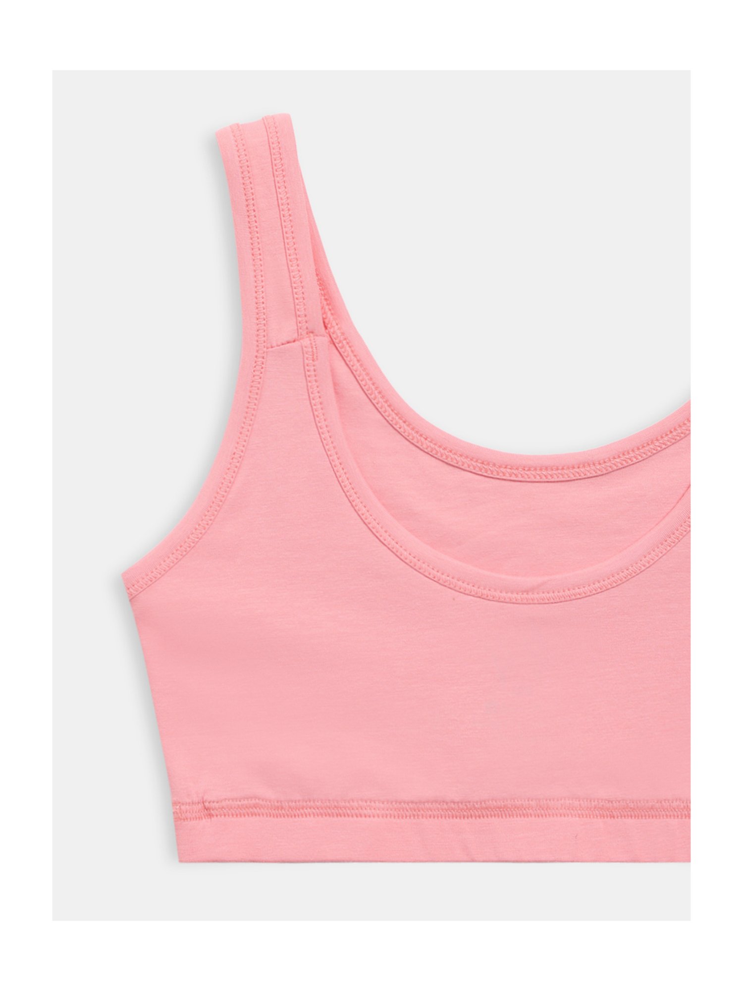 Sillysally Kids Multicolor Solid Active Bra (Pack Of 4)