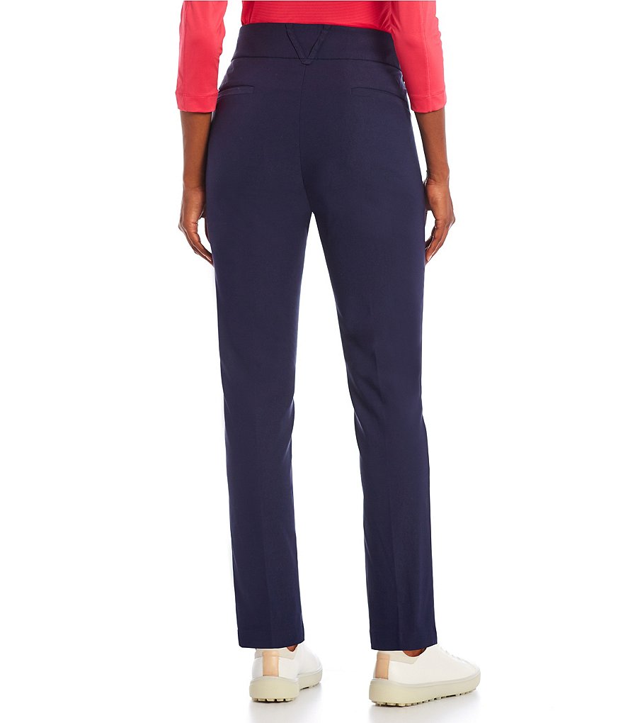 Callaway Tech Stretch Active Waist Band Back Logo Motif Pull-On Pants