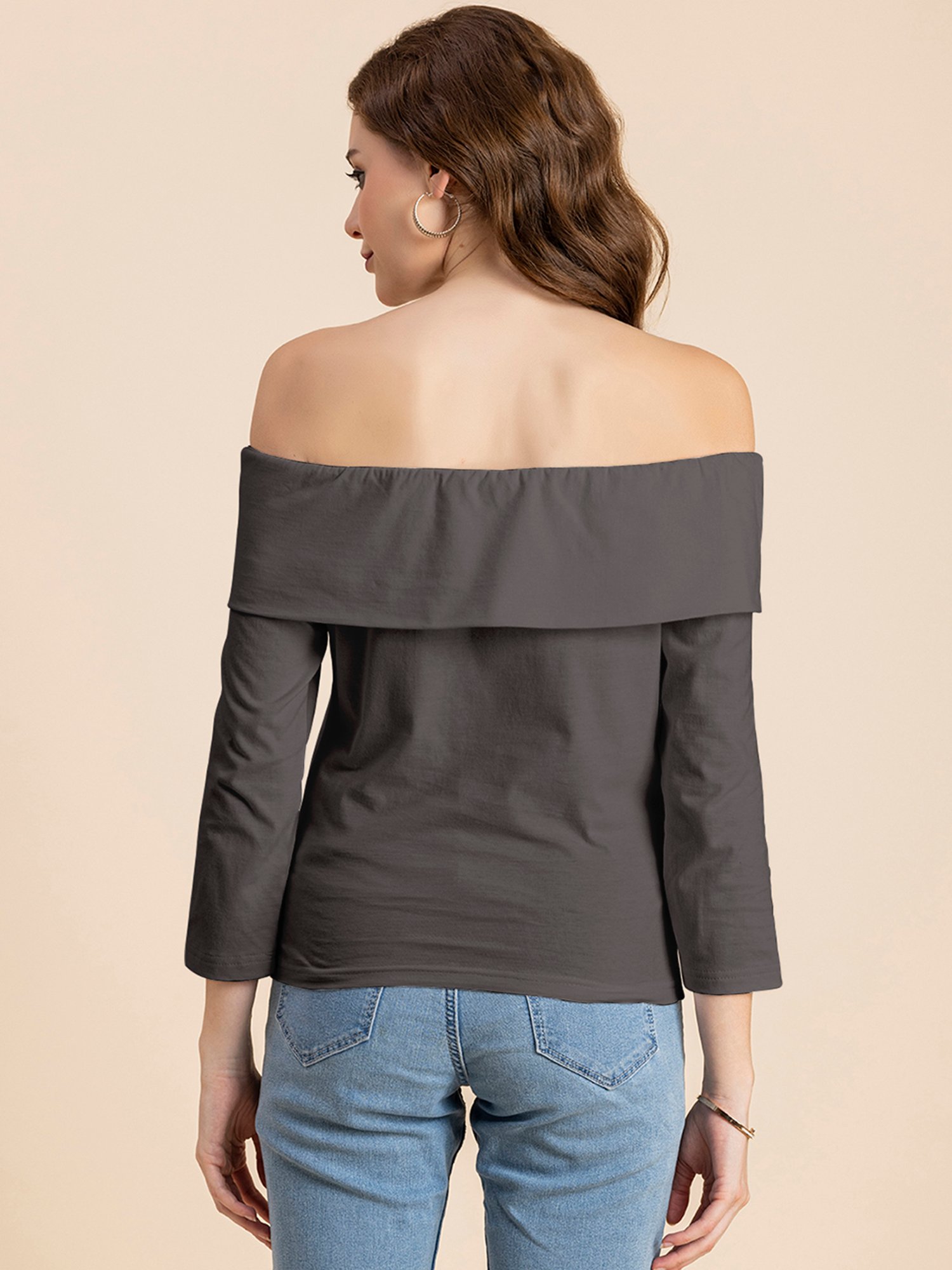 Moomaya Grey Regular Fit Top