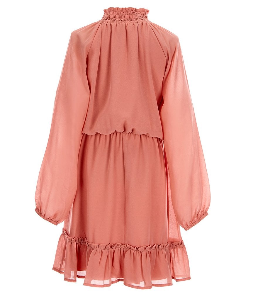 Angie Big Girls 7-14 Stripe Ruffle-Hem Maxi Dress