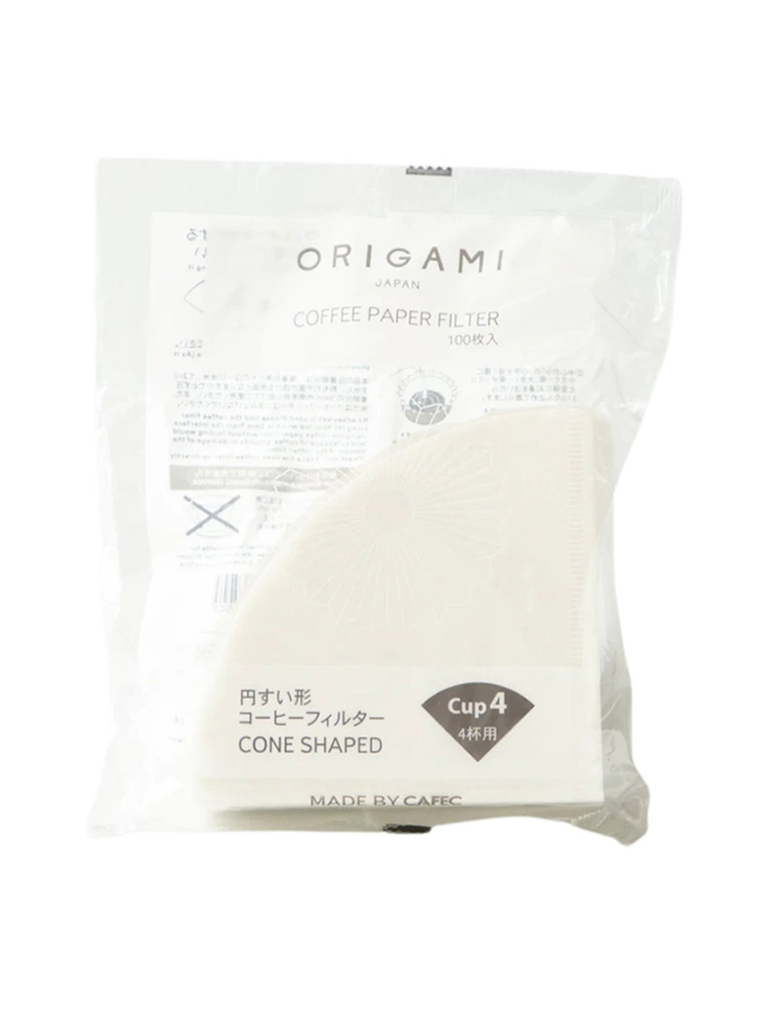 ORIGAMI Paper Filter Cone (White)