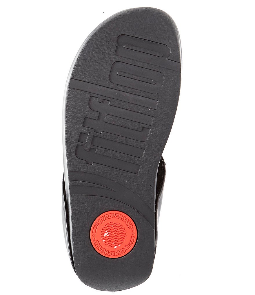 FitFlop Rumba Beaded Fringe Detail Toe-Post Wedge Sandals