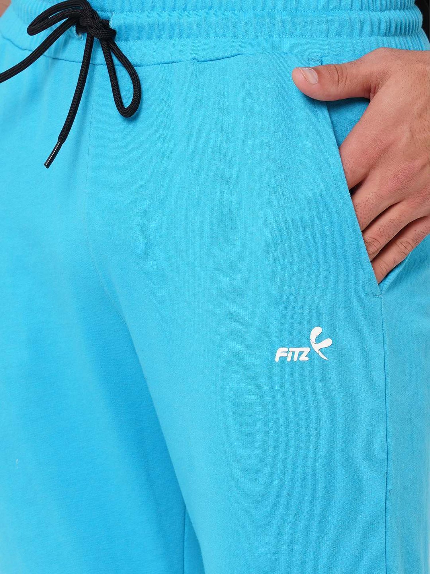 Fitz Turquoise Blue Slim Fit Trackpants