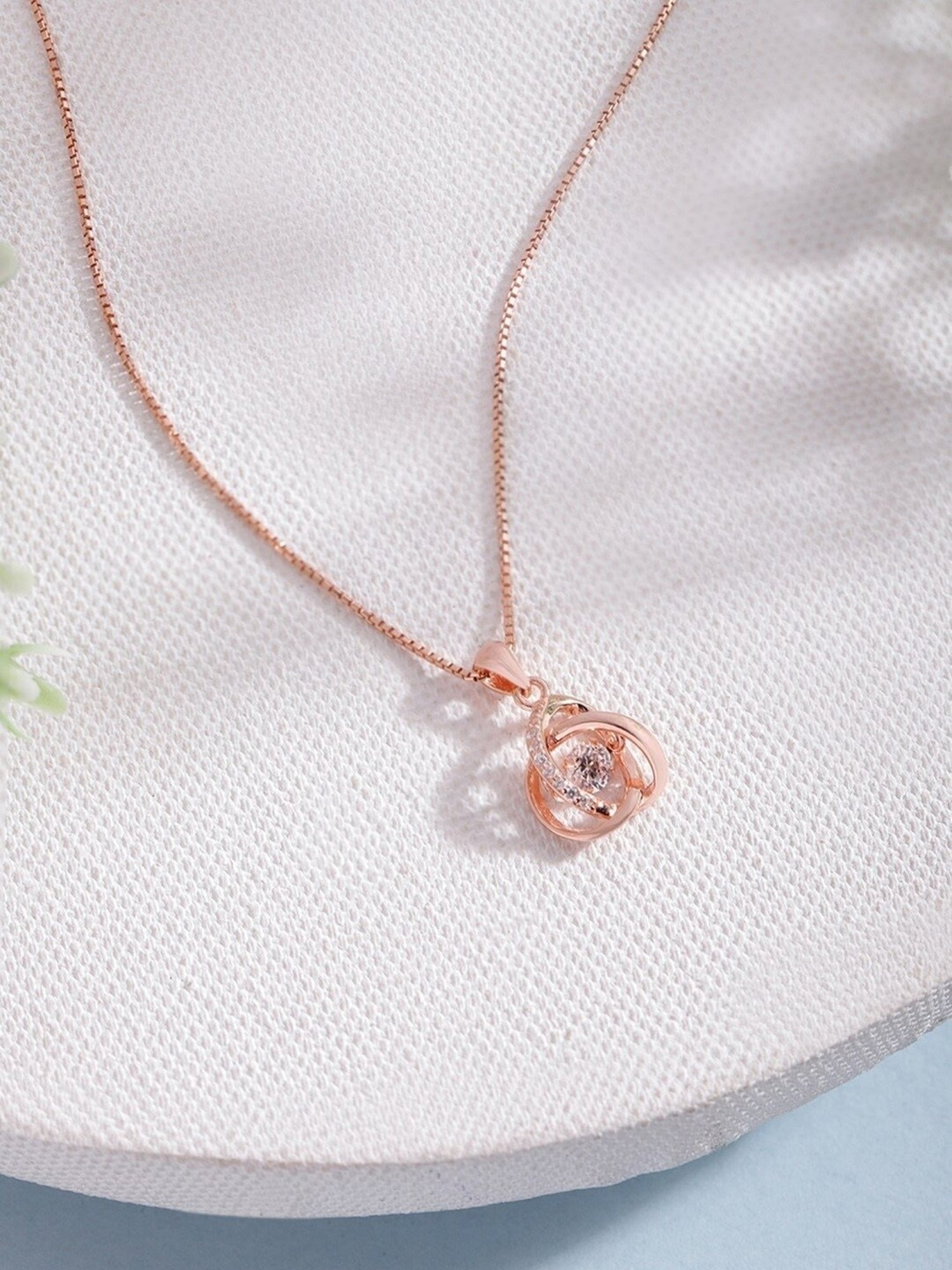 Zavya My Universe Rose Gold 92.5 Sterling Silver Pendant with Chain