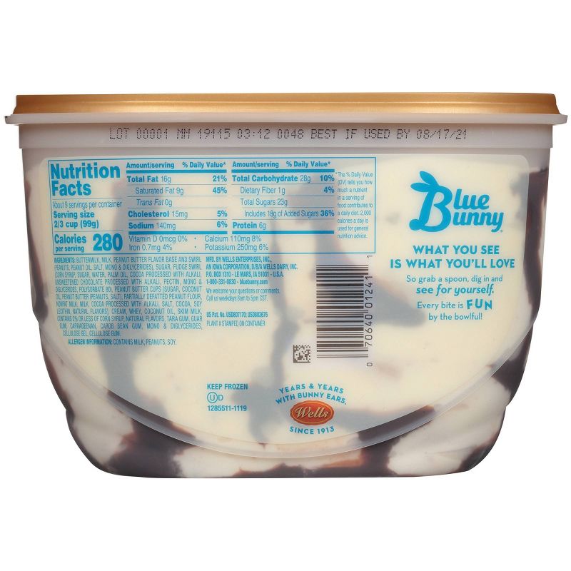 Blue Bunny Peanut Butter Party Ice Cream - 46 fl oz