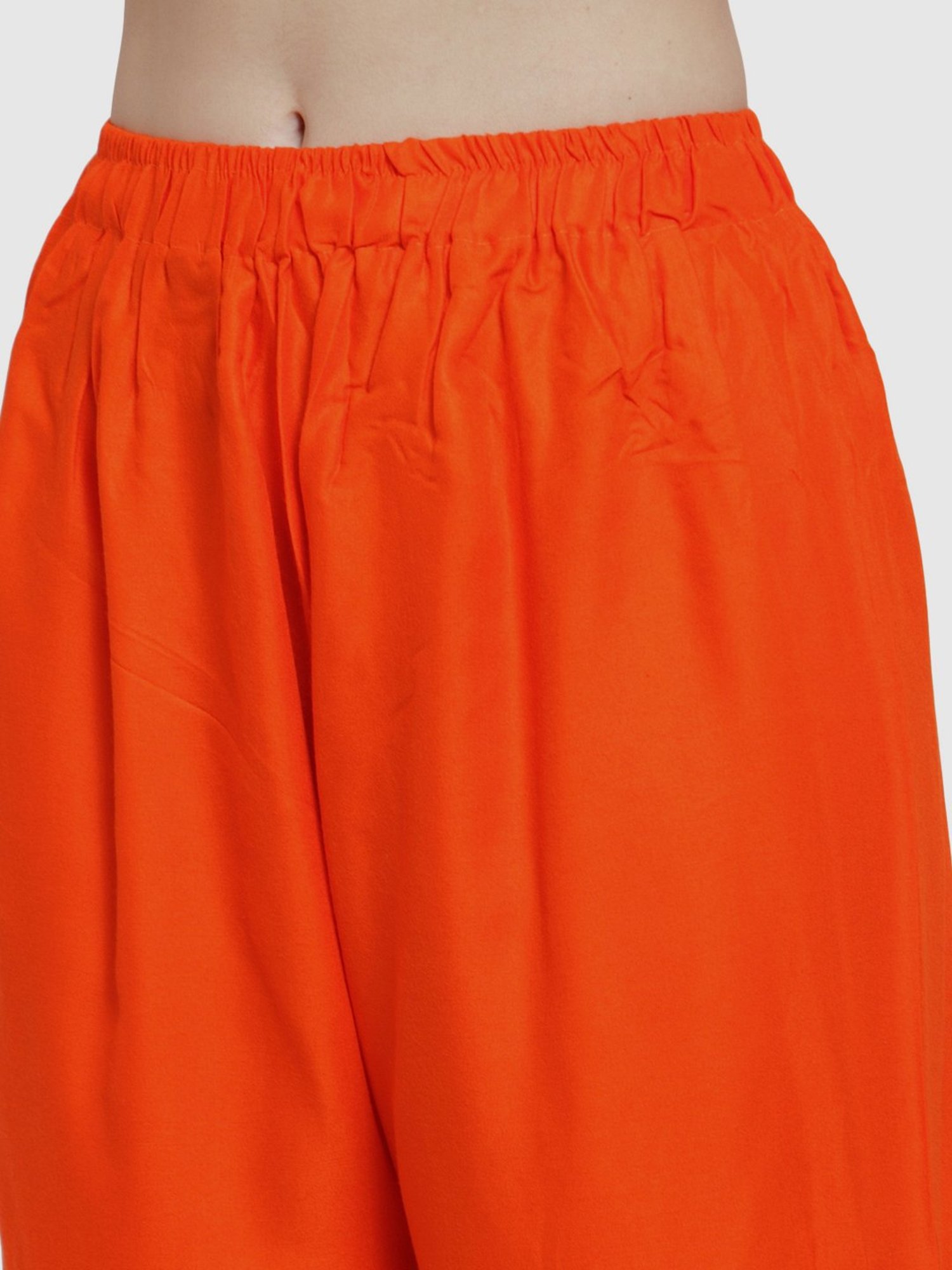 TAG 7 Orange Cotton Palazzos