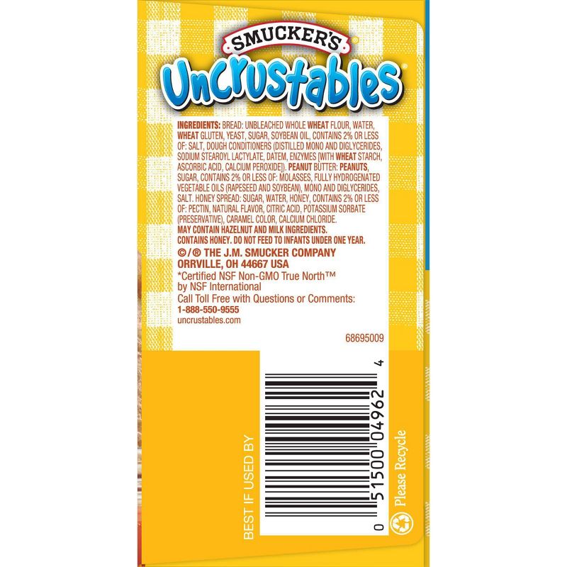 Smucker's Uncrustables Frozen Peanut Butter & Honey Spread Sandwich - 8oz/4ct