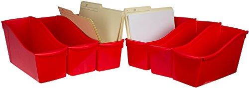 Large Book Bin, Red (Case of 6)