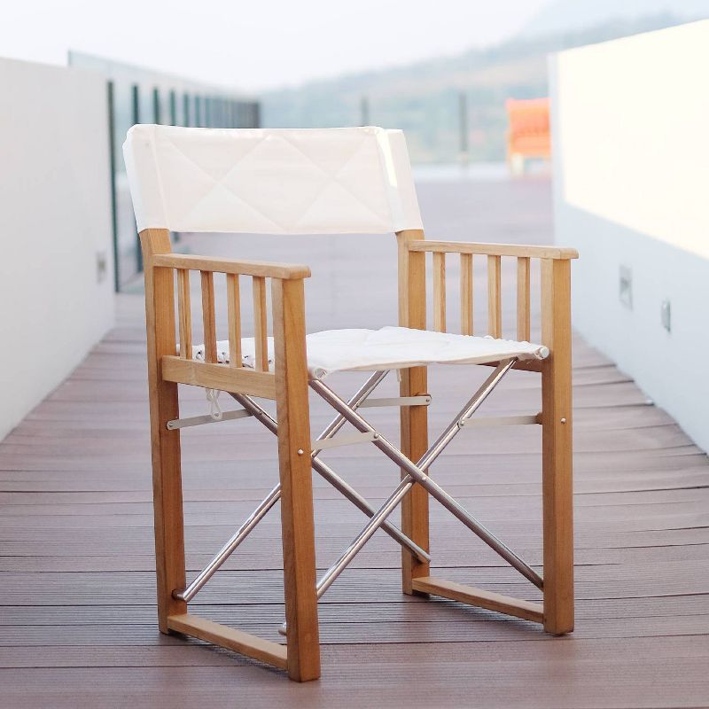 2pk Teak Westport Folding Director Chairs - Cambridge Casual