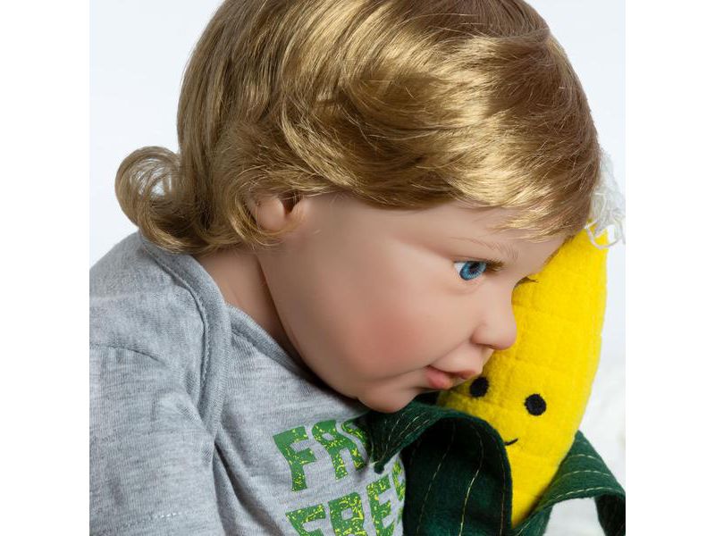 Paradise Galleries Reborn Toddler Doll - Farm Fresh Boy, 21 inches, New SoftTouch Vinyl, Weighted Body, 7-Piece Reborn Doll Set