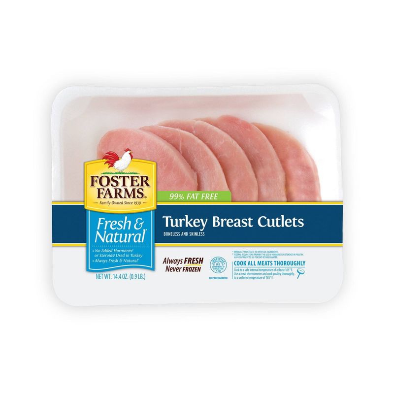 Foster Farms Turkey Breast Cutlets - 14.4oz