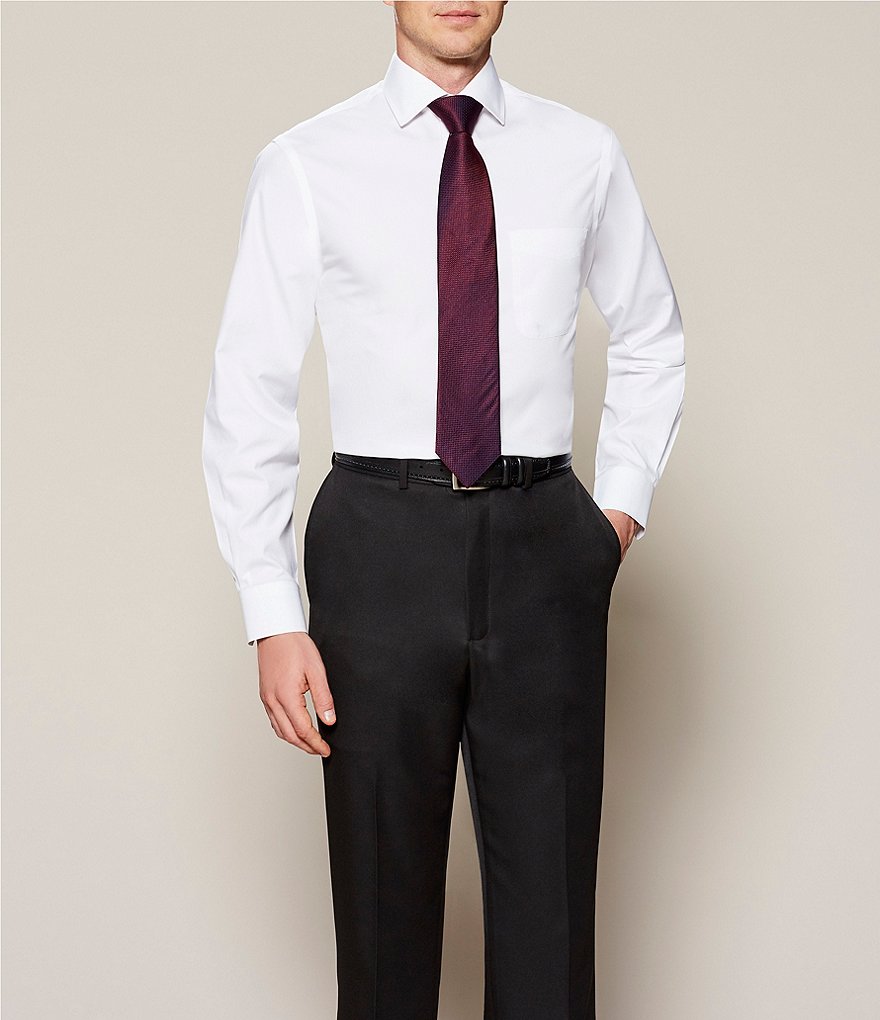 Hart Schaffner Marx Plaid Flat-Front Trouser Pants