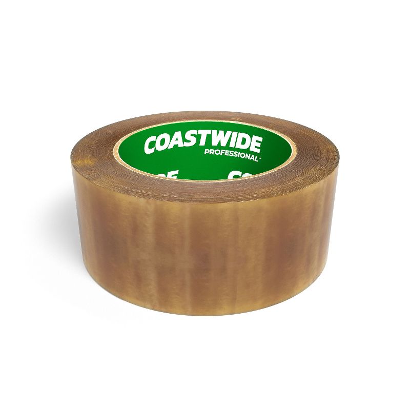 Staples Natural Rubber Packaging Tape 1.89" x 109.4 Yds Clear 6/Rolls 11643-CC