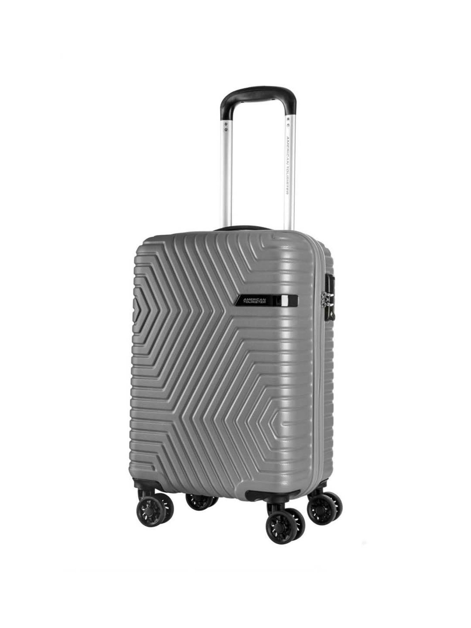 American Tourister Ellen Grey Textured Hard Medium Trolley Bag - 46 cm