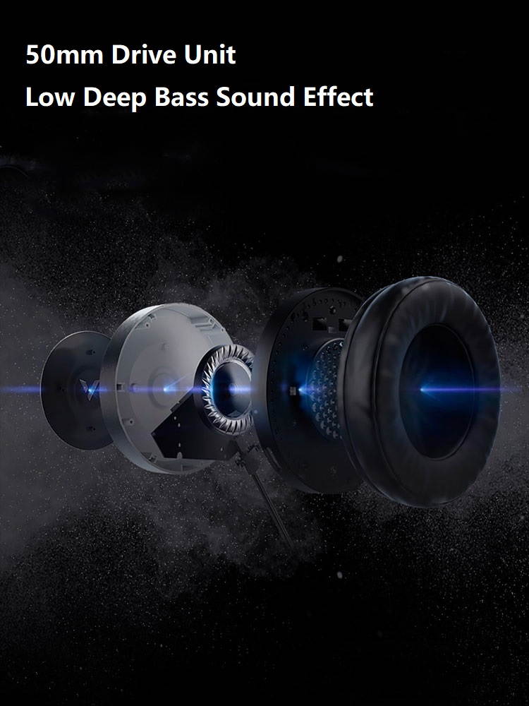 RAPOO VH160 Virtual 7.1 Channel Stereo Sound  RGB Backlit Gaming Headset with Noise-reduction MIC