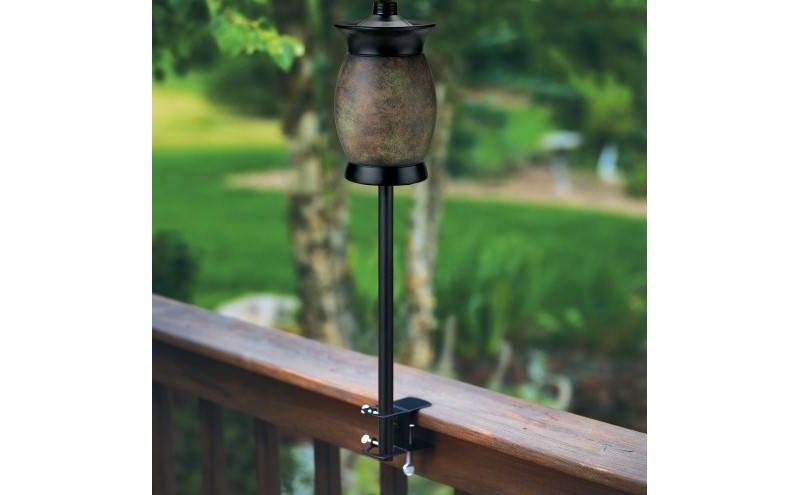2pk Convertible 64" Ceramic Jar Patio Torch Cream - TIKI