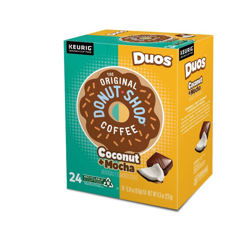 The Original Donut Shop Duos Coconut + Mocha Keurig Single-Serve K-Cup Coffee Pods, Medium Roast Coffee - 24ct