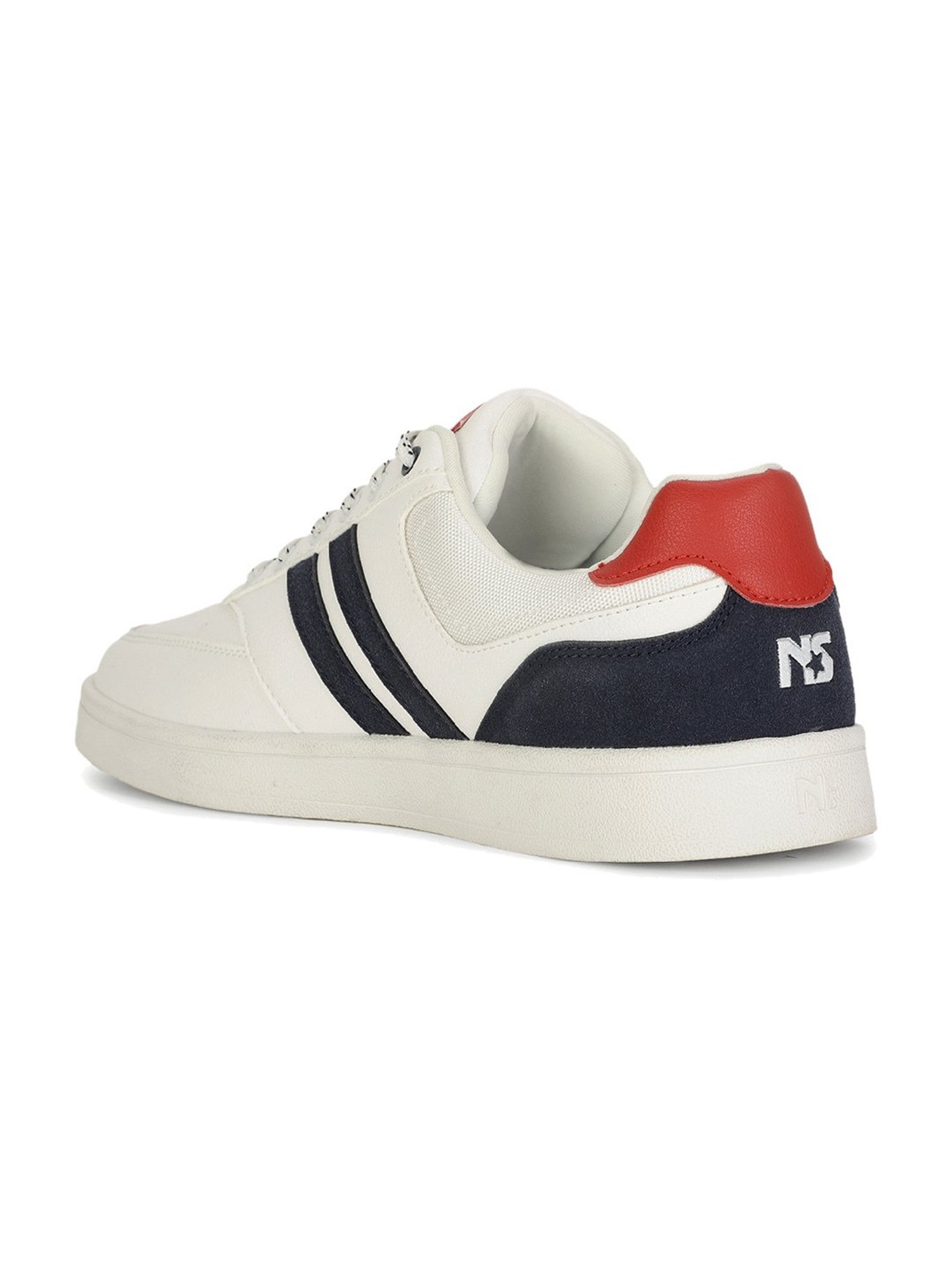 North Star by Bata Men's White Casual Sneakers