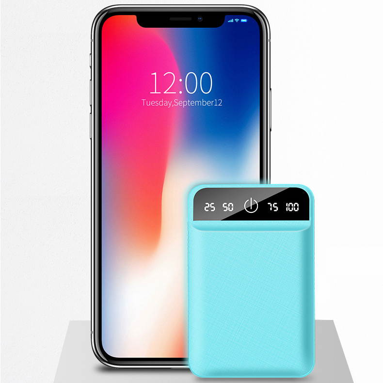 6,000mAh Power Bank Dual USB Output Portable Charger Powerbank Mini Charging Power Bank Travel External Mobile Battery Pack