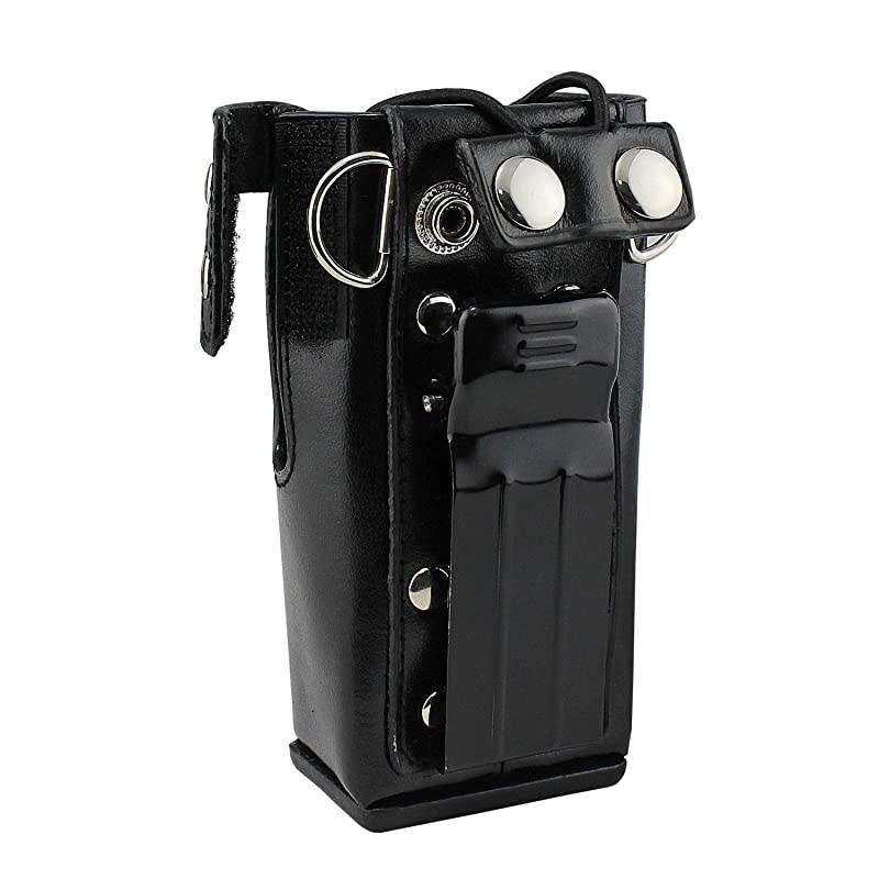 Hard Leather Case Carrying Holder Holster for Motorola Two Way Radio HT750 HT1250 HT1550 GP320 GP340 GP360