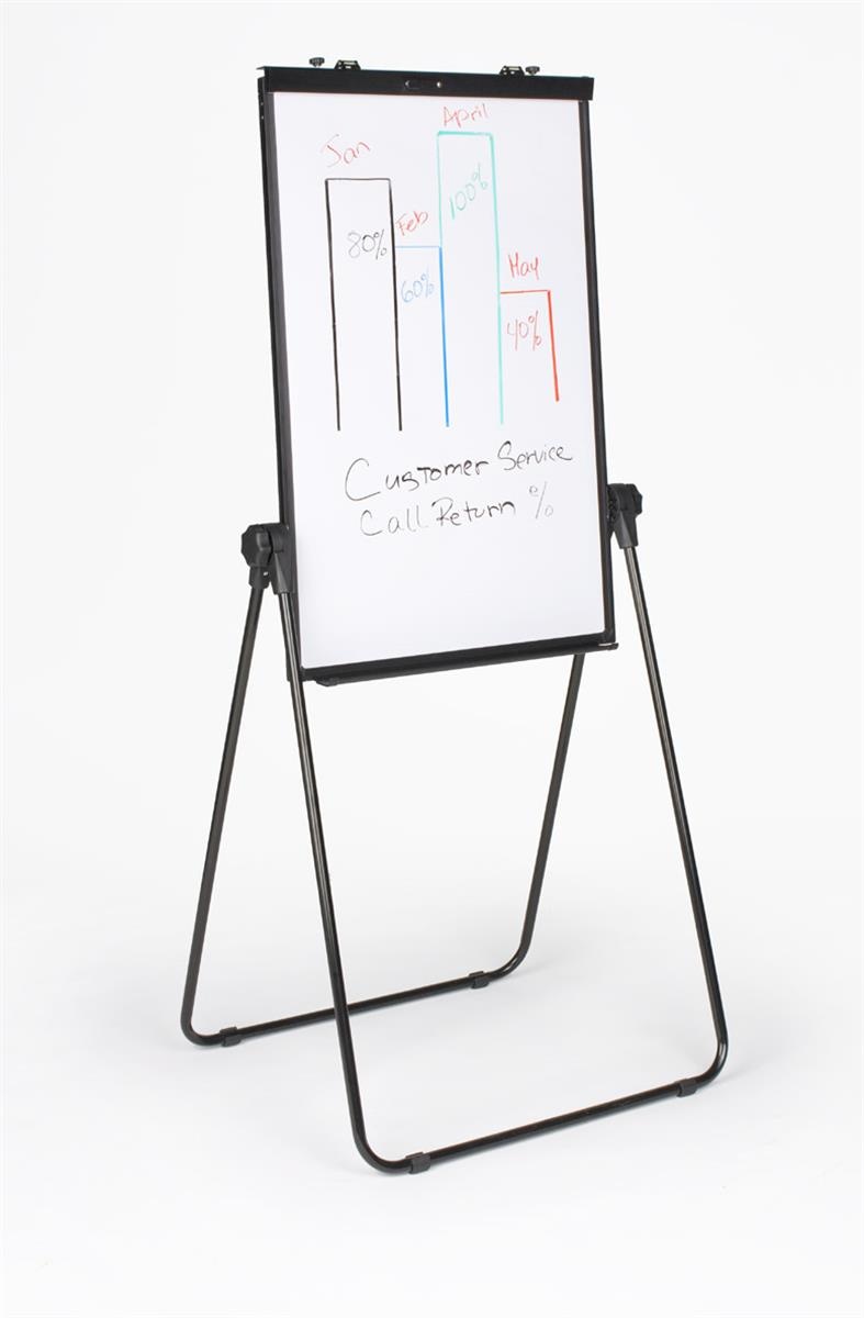 Adjustable Easel and Marker board with Paper Clamp to Hold Drawing Pads, for Floor or Counter - Black (RFCDR24V2)
