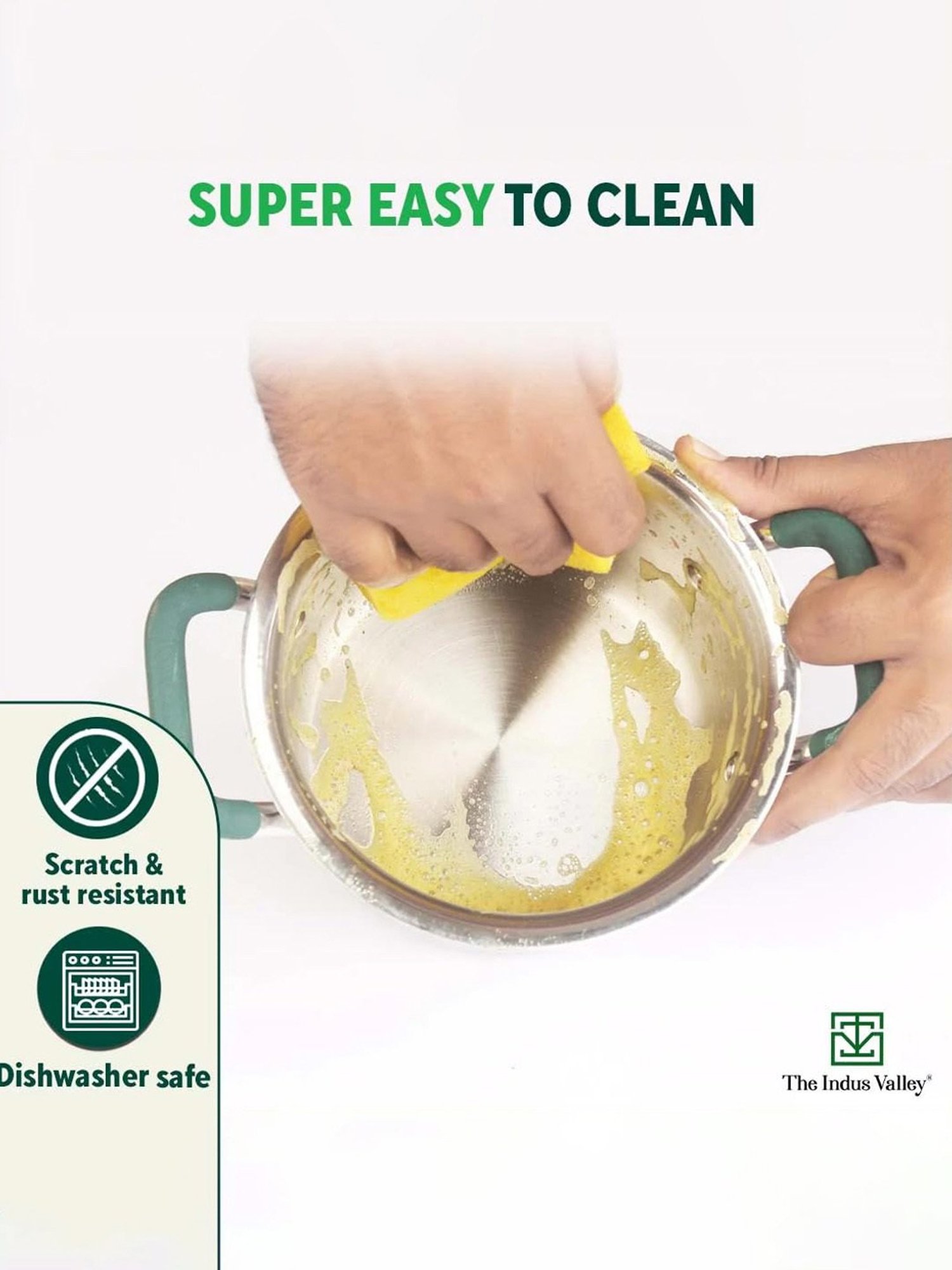 The Indus Valley Silver Stainless Steel Cookware set