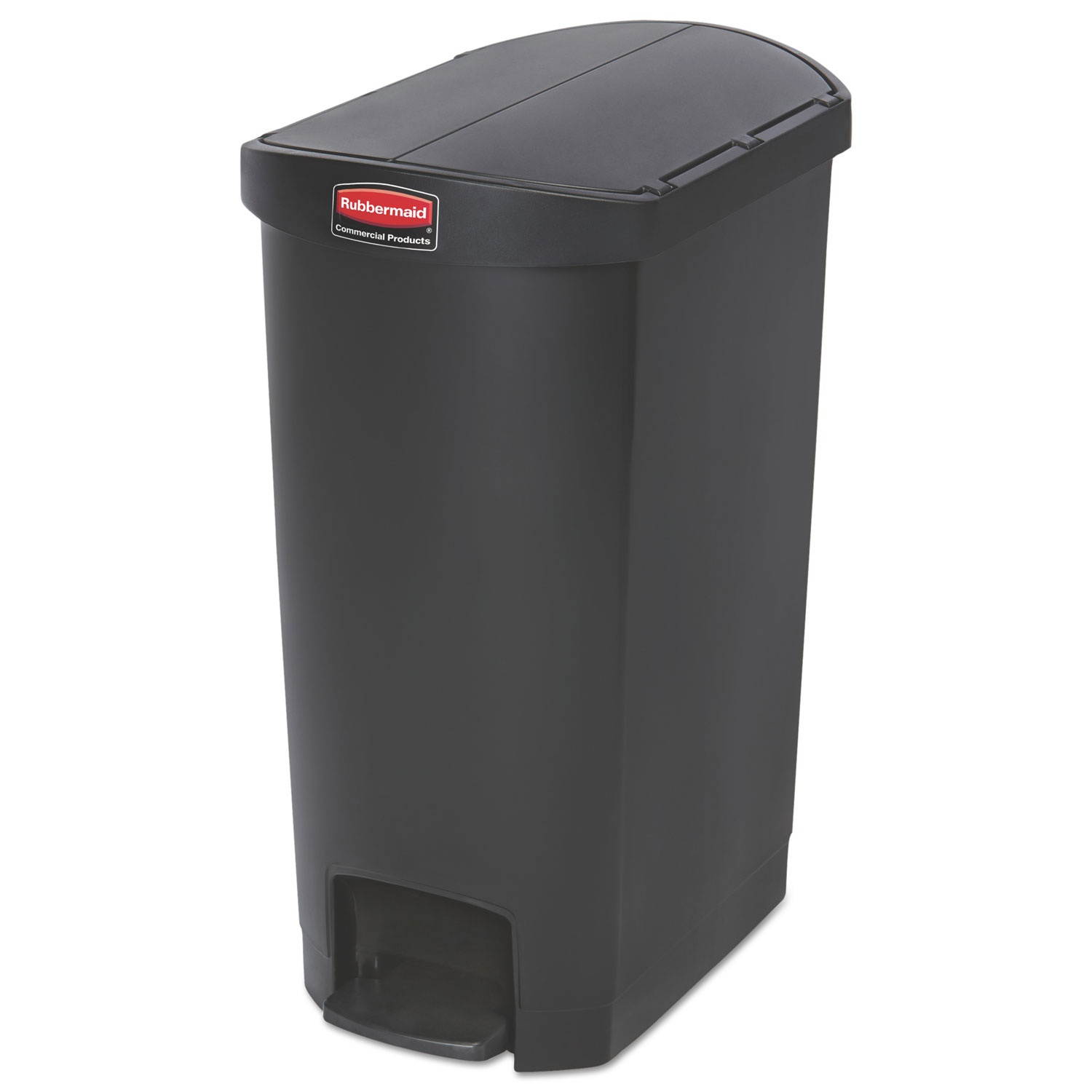 Rubbermaid Commercial Slim Jim Resin Step-On Container End Step Style 13 gal