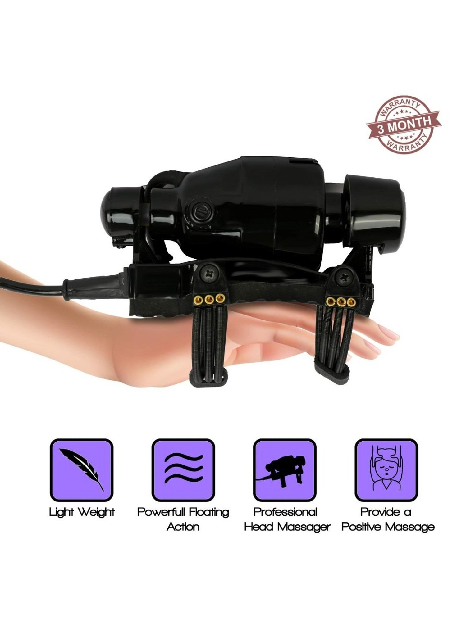 Caresmith Bloom Rose Quartz Gua Sha Face Massage Tool for Women, Battery Powered (Rose Quartz)