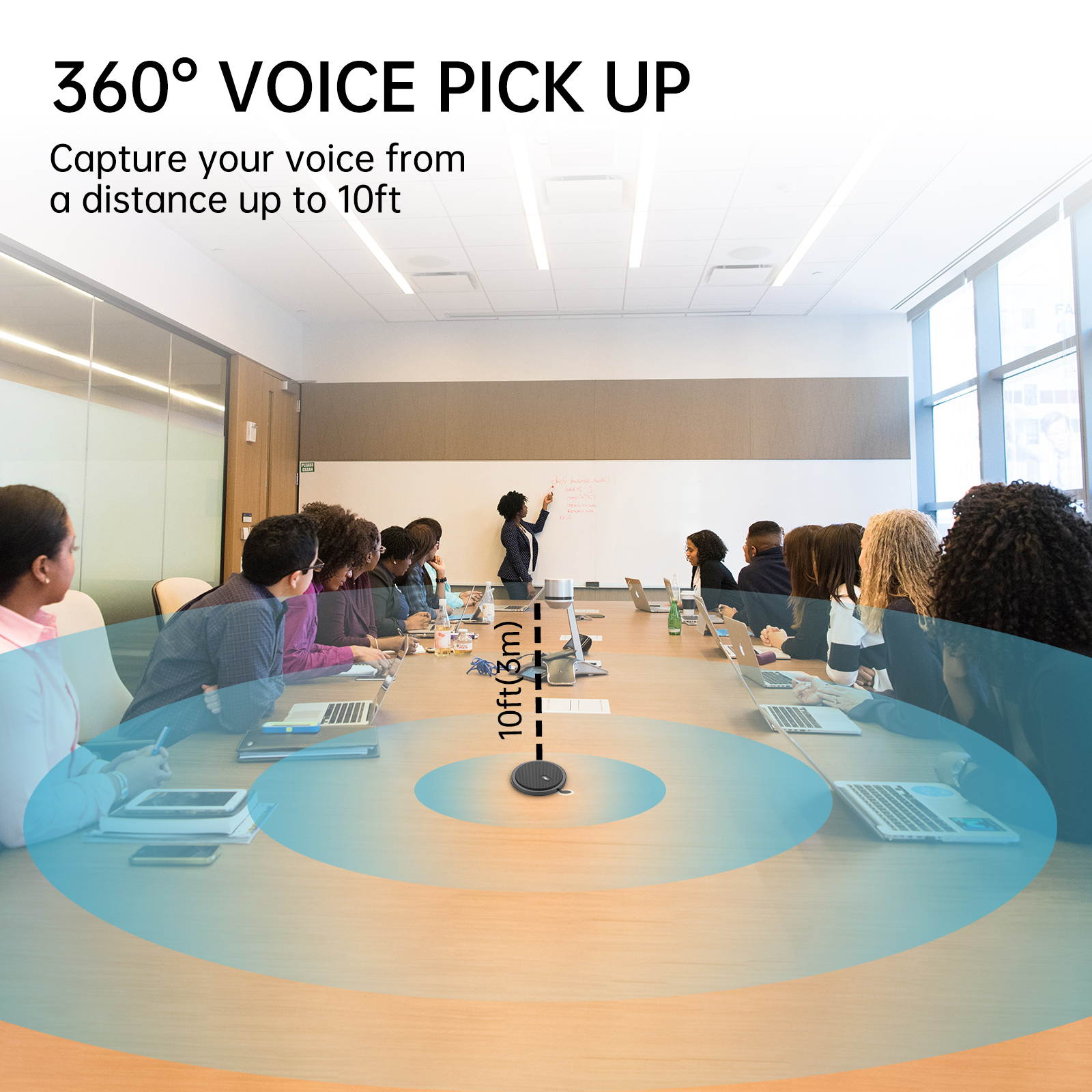 USB Omnidirectional Microphone for Computer, Works with Windows & iOS, Plug&Play PC Microphone for Zoom/Meeting/Streaming/Podcast/Gaming