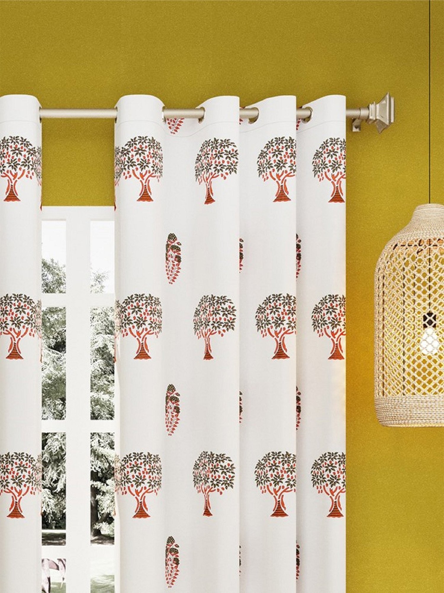 Living Roots Jaipuri Multicolor Cotton 7 ft Door Curtain