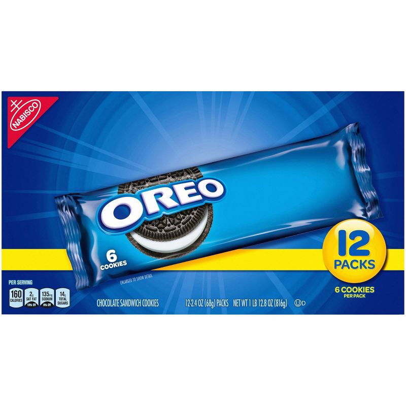 Oreo Chocolate Sandwich Cookies - Snack Packs - 2.4oz / 12ct