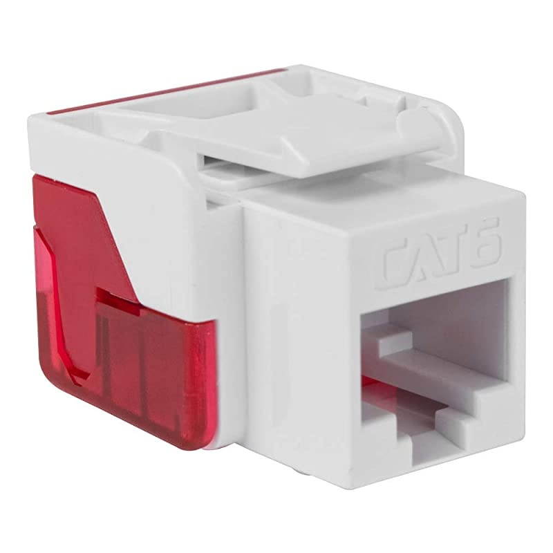 CAT6 RJ45 Keystone Jack for EZ Style White