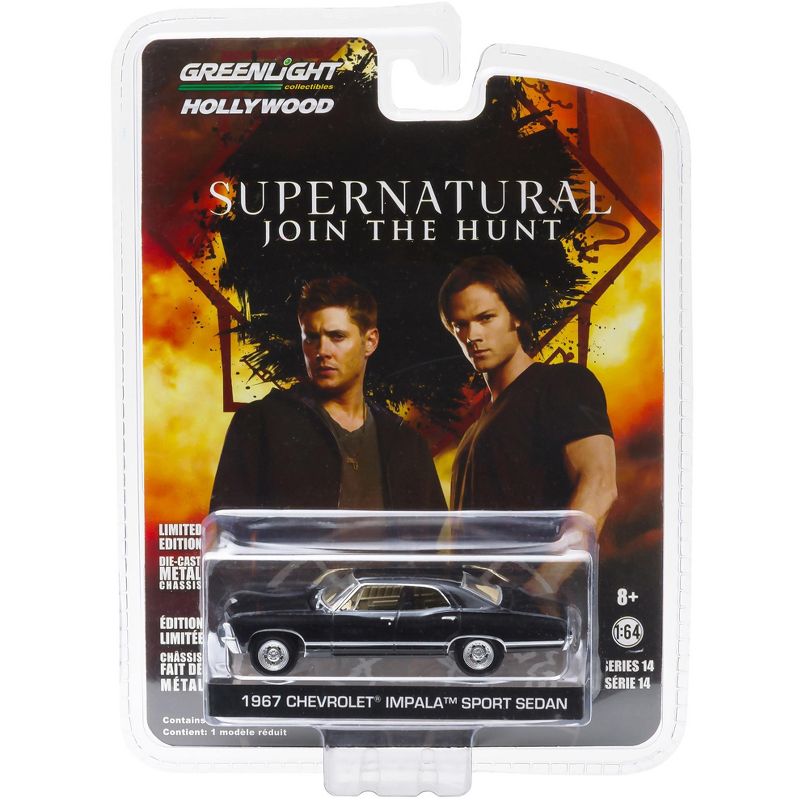 1967 Chevrolet Impala Sport Sedan Black "Supernatural" (2005) TV Series 1/64 Diecast Model Car by Greenlight
