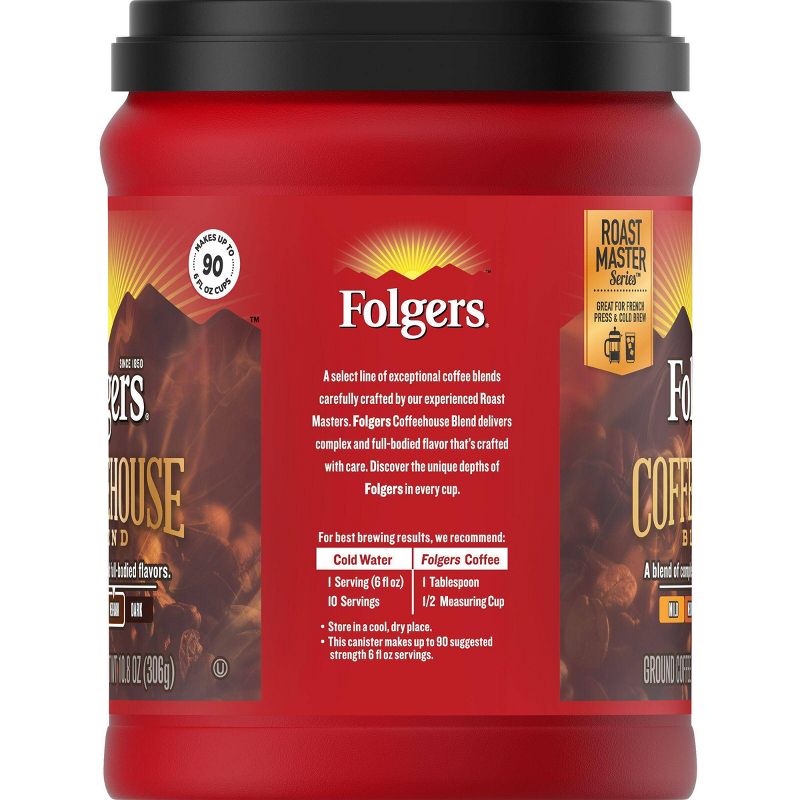 Folgers Coffee House Roast Ground Medium Dark Roast Coffee - 12oz
