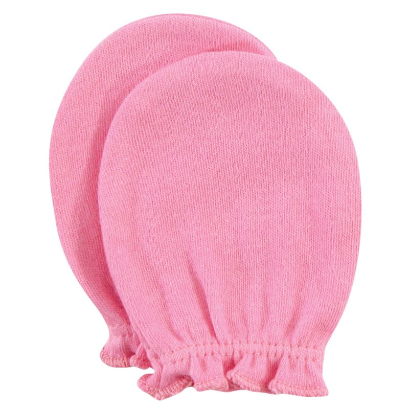 Luvable Friends Baby Cotton Scratch Mittens 4pk, Owl, One Size