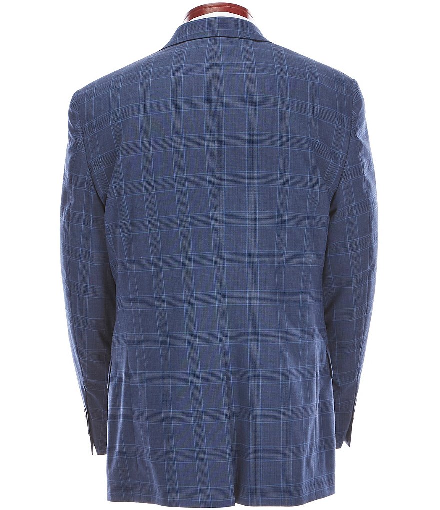 Hart Schaffner Marx Classic Fit Blue Plaid Wool Suit