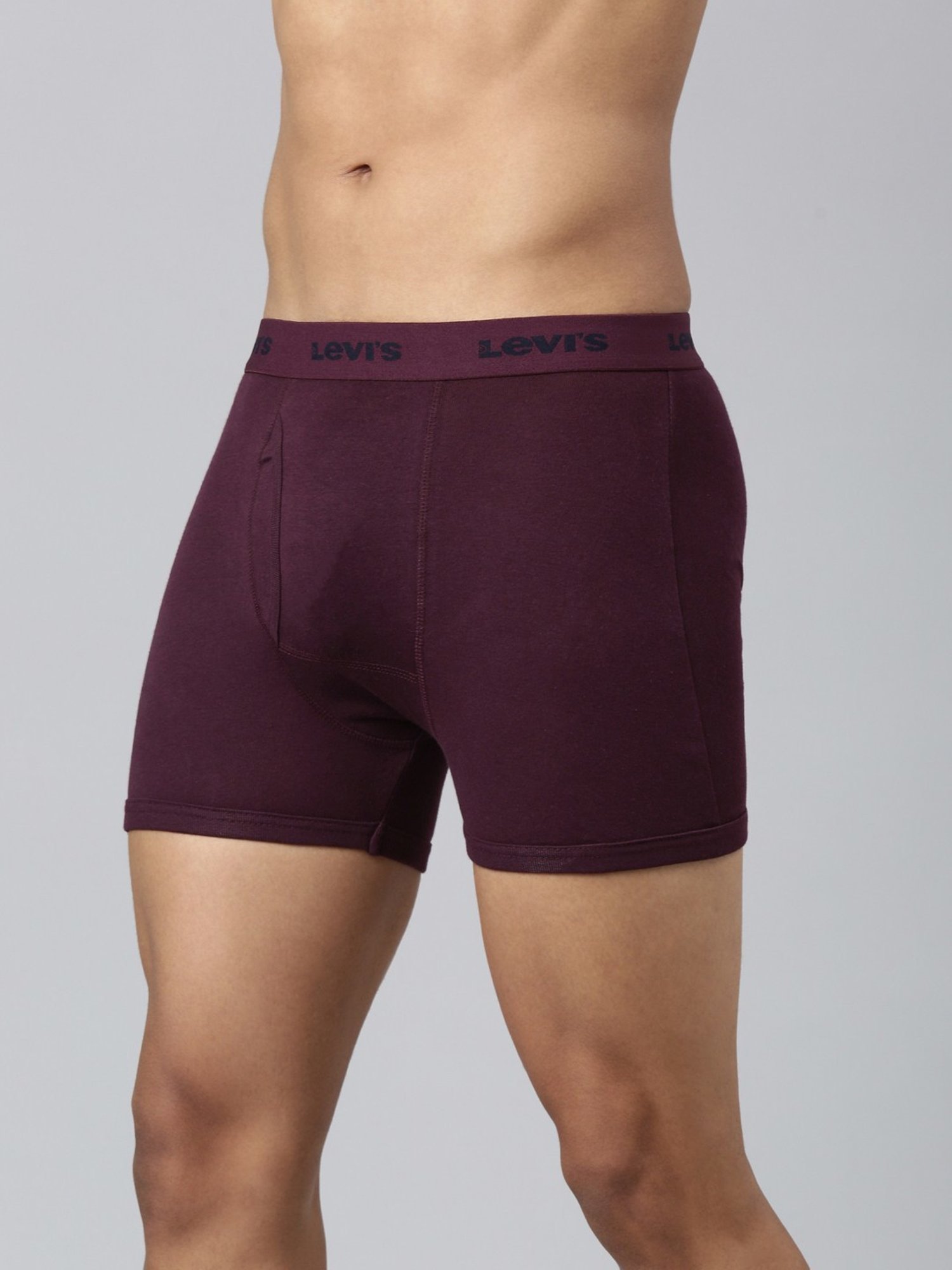 Levi'S Maroon Cotton Skinny Fit Trunks