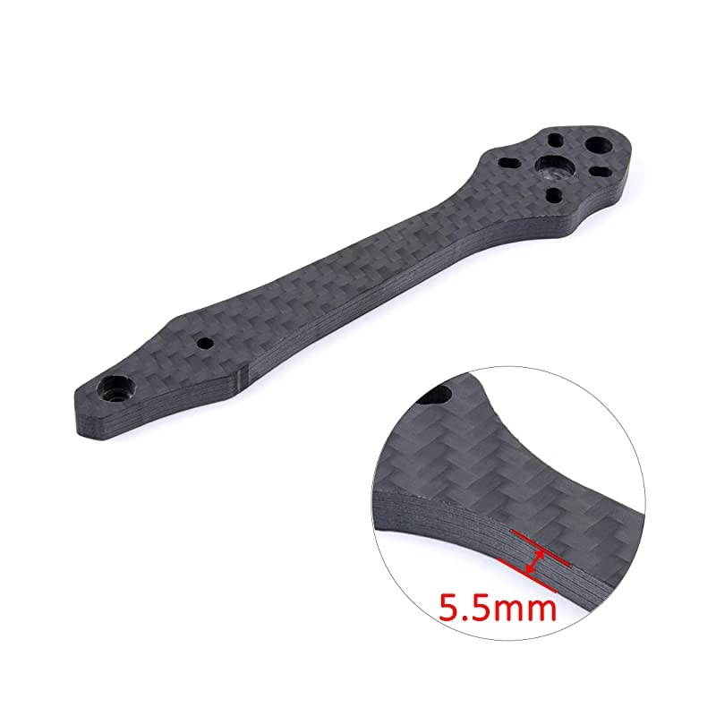 3K Full Carbon Fiber 5.5mm Thickness Replacement Spare Arm for 5inch 225mm FPV Racing Drone Quadcopter(2 Pcs)