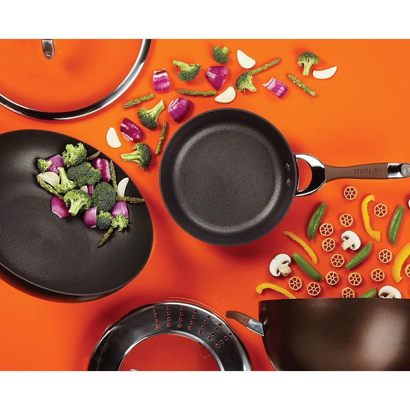 Circulon Symmetry Chocolate Hard Anodized Nonstick 8pc set, chocolate