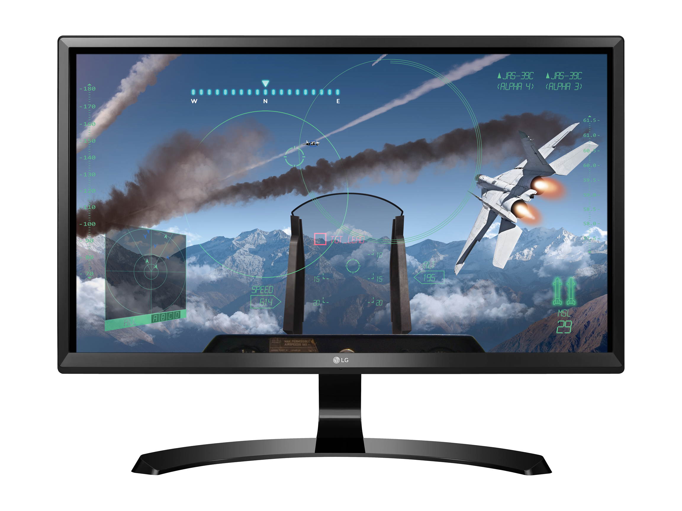 LG 24UD58-B 24" (Actual size 23.8") Ultra HD 3840 x 2160 4K 60Hz 2xHDMI DisplayPort AMD FreeSync Flicker Safe Anti-Glare LED Backlit IPS Gaming Monitor