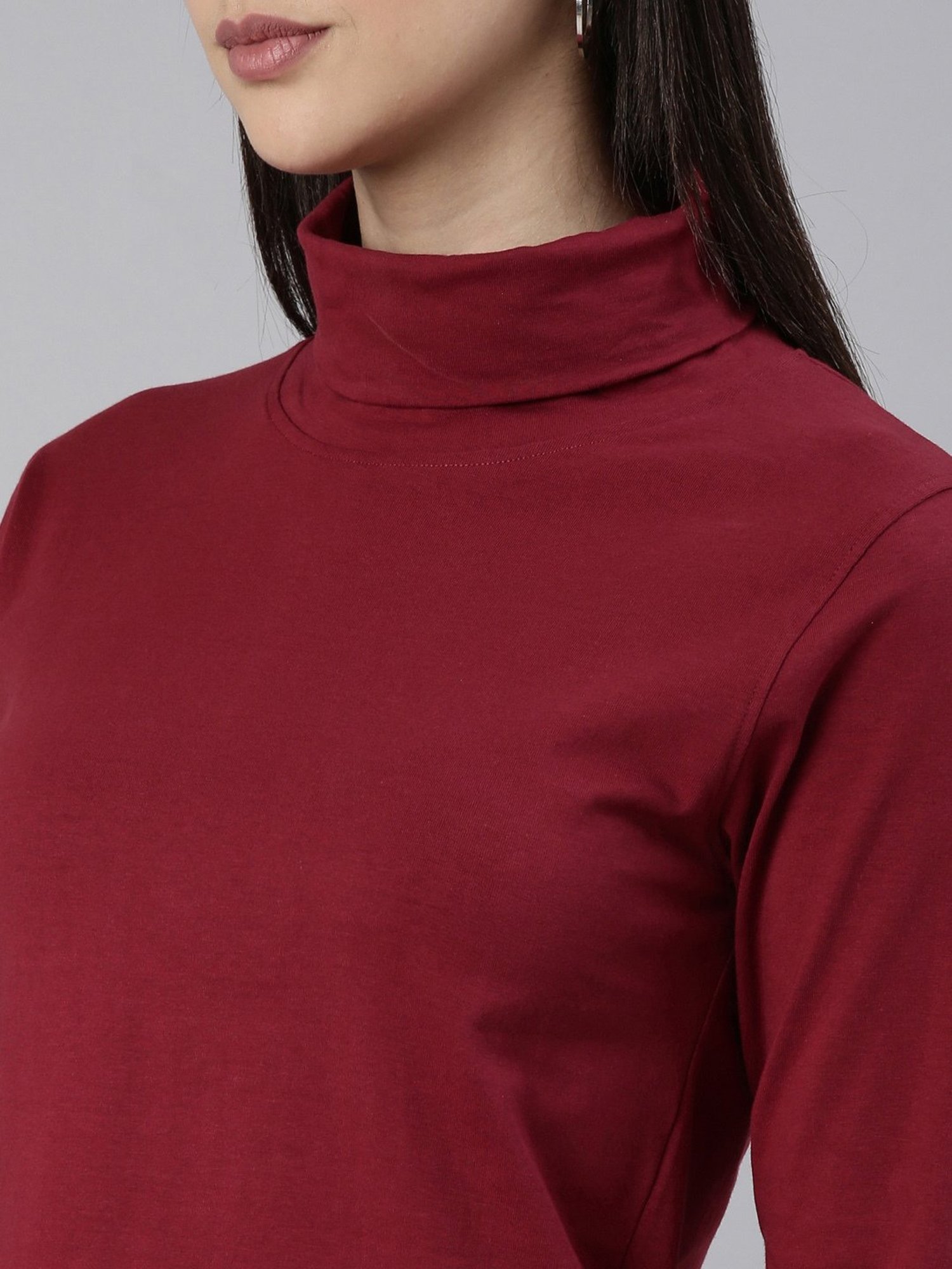 Kryptic Maroon Cotton Regular Fit T-Shirt (Pack Of 2)