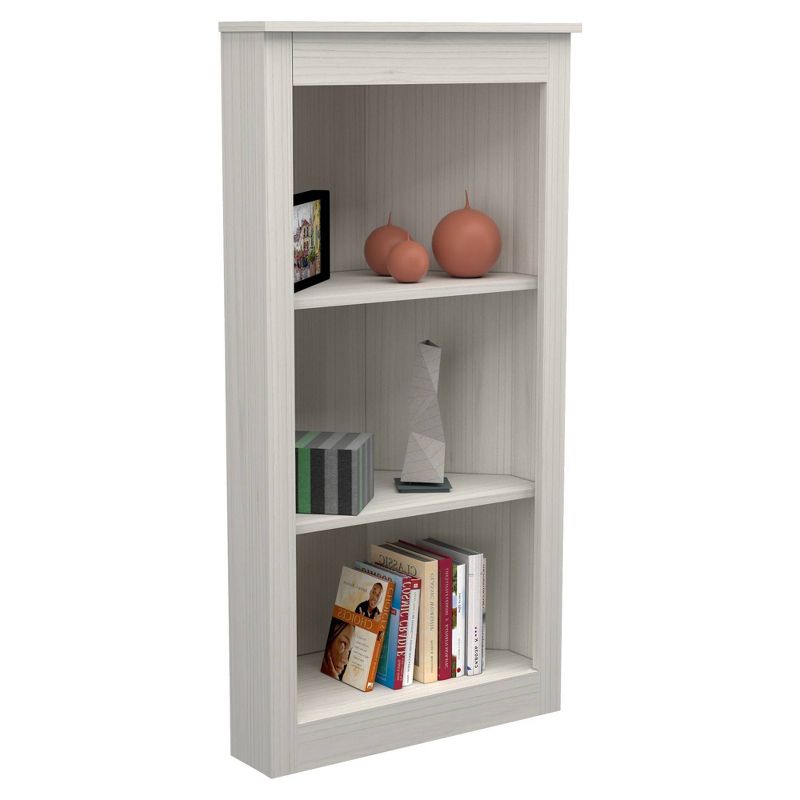 47.2" 3 Level Corner Bookshelf Washed Oak - Inval
